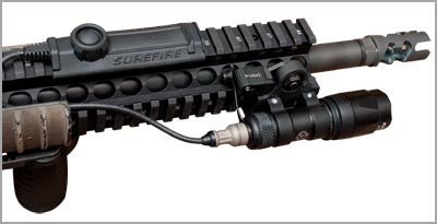 AR-15 with Flashlight Mounted