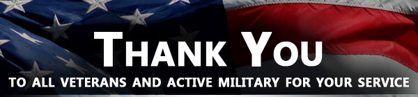 Thank You to all veterans and active military